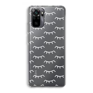 CaseCompany Wimpers: Xiaomi Redmi Note 10 Pro Transparant Hoesje