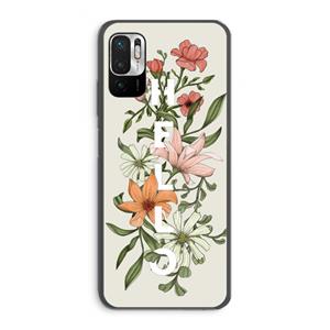 CaseCompany Hello bloemen: Xiaomi Redmi Note 10 5G Transparant Hoesje