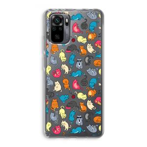 CaseCompany Kleurrijke katten: Xiaomi Redmi Note 10 Pro Transparant Hoesje