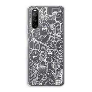 CaseCompany Vexx City #2: Sony Xperia 10 III Transparant Hoesje