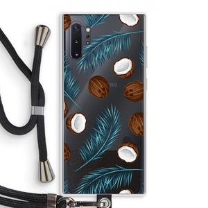 CaseCompany Kokosnoot roze: Samsung Galaxy Note 10 Plus Transparant Hoesje met koord