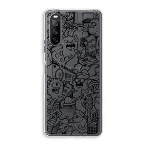 CaseCompany Vexx Black City : Sony Xperia 10 III Transparant Hoesje