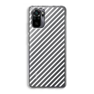 CaseCompany Strepen zwart-wit: Xiaomi Redmi Note 10 Pro Transparant Hoesje