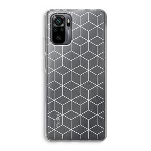 CaseCompany Zwart-witte kubussen: Xiaomi Redmi Note 10 Pro Transparant Hoesje