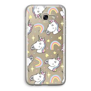 CaseCompany Rainbow Unicorn: Samsung Galaxy A5 (2017) Transparant Hoesje