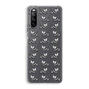 CaseCompany Zwarte poes: Sony Xperia 10 III Transparant Hoesje