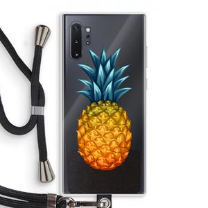 CaseCompany Grote ananas: Samsung Galaxy Note 10 Plus Transparant Hoesje met koord