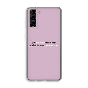 CaseCompany uw waarde daalt niet: Samsung Galaxy S21 Plus Transparant Hoesje