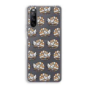 CaseCompany Slapende poes: Sony Xperia 10 III Transparant Hoesje