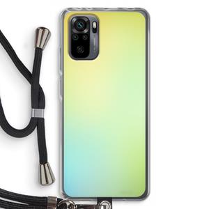 CaseCompany Minty mist pastel: Xiaomi Redmi Note 10 Pro Transparant Hoesje met koord