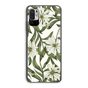 CaseCompany Wit bloemenpatroon: Xiaomi Redmi Note 10 5G Transparant Hoesje