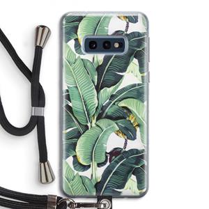 CaseCompany Bananenbladeren: Samsung Galaxy S10e Transparant Hoesje met koord