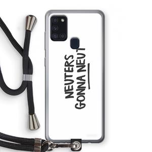 CaseCompany Neuters: Samsung Galaxy A21s Transparant Hoesje met koord