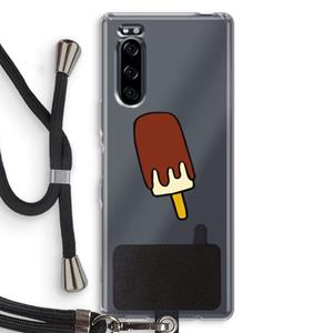CaseCompany Frisco: Sony Xperia 5 Transparant Hoesje met koord
