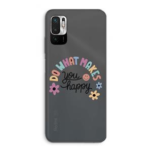 CaseCompany Happy days: Xiaomi Redmi Note 10 5G Transparant Hoesje