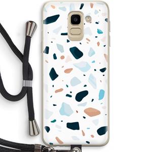 CaseCompany Terrazzo N°13: Samsung Galaxy J6 (2018) Transparant Hoesje met koord