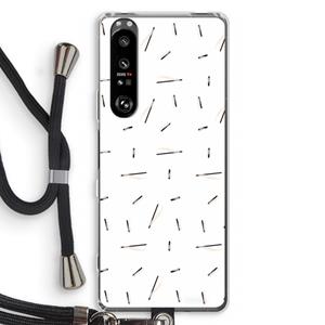 CaseCompany Hipster stripes: Sony Xperia 1 III Transparant Hoesje met koord