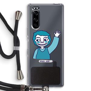 CaseCompany Zwaai: Sony Xperia 5 Transparant Hoesje met koord