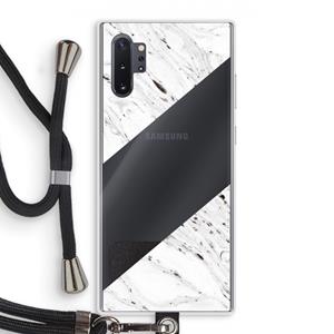 CaseCompany Biggest stripe: Samsung Galaxy Note 10 Plus Transparant Hoesje met koord