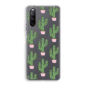 CaseCompany Cactus Lover: Sony Xperia 10 III Transparant Hoesje