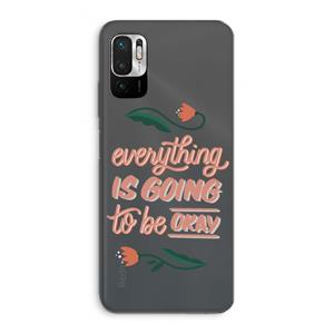 CaseCompany Optimistic flower girl: Xiaomi Redmi Note 10 5G Transparant Hoesje