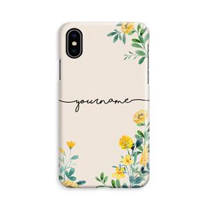 CaseCompany Gele bloemen: iPhone X Volledig Geprint Hoesje