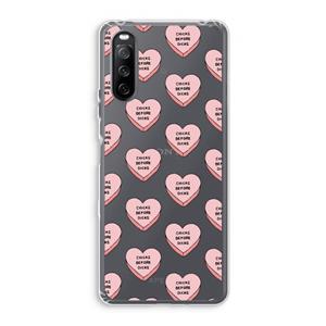 CaseCompany Chicks before dicks: Sony Xperia 10 III Transparant Hoesje