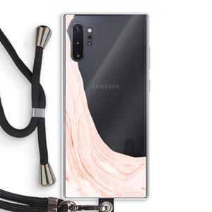 CaseCompany Peach bath: Samsung Galaxy Note 10 Plus Transparant Hoesje met koord