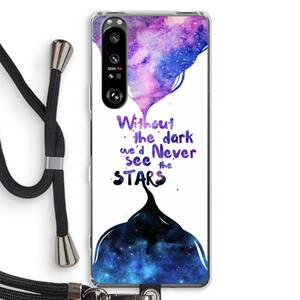 CaseCompany Stars quote: Sony Xperia 1 III Transparant Hoesje met koord