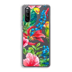 CaseCompany Papegaaien: Sony Xperia 10 III Transparant Hoesje