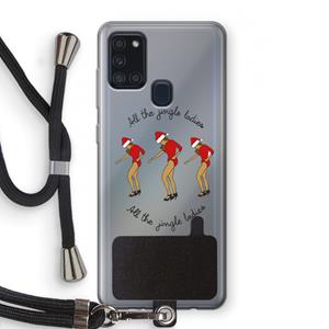 CaseCompany Jingle Ladies: Samsung Galaxy A21s Transparant Hoesje met koord