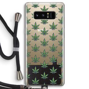 CaseCompany Weed: Samsung Galaxy Note 8 Transparant Hoesje met koord