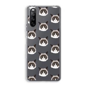 CaseCompany It's a Purrr Case: Sony Xperia 10 III Transparant Hoesje