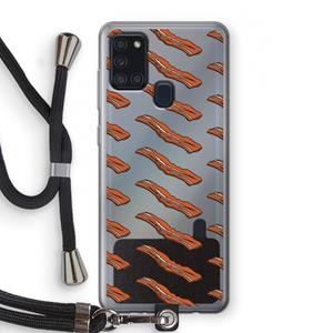 CaseCompany Bacon to my eggs #2: Samsung Galaxy A21s Transparant Hoesje met koord
