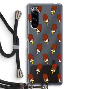 CaseCompany Yummy: Sony Xperia 5 Transparant Hoesje met koord