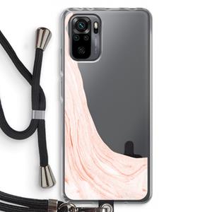 CaseCompany Peach bath: Xiaomi Redmi Note 10 Pro Transparant Hoesje met koord