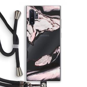 CaseCompany Roze stroom: Samsung Galaxy Note 10 Plus Transparant Hoesje met koord