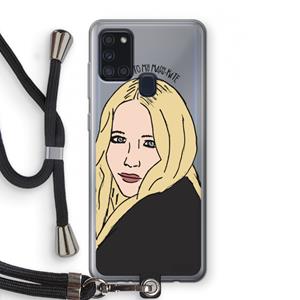 CaseCompany Mary Kate: Samsung Galaxy A21s Transparant Hoesje met koord
