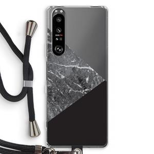 CaseCompany Combinatie marmer: Sony Xperia 1 III Transparant Hoesje met koord
