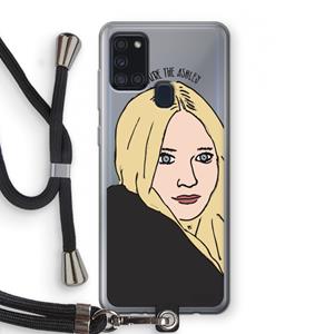 CaseCompany Ashley: Samsung Galaxy A21s Transparant Hoesje met koord