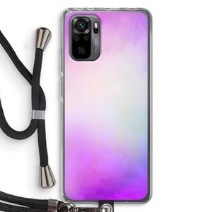CaseCompany Clouds pastel: Xiaomi Redmi Note 10 Pro Transparant Hoesje met koord