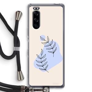 CaseCompany Leaf me if you can: Sony Xperia 5 Transparant Hoesje met koord