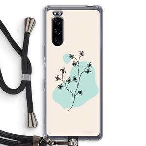 CaseCompany Love your petals: Sony Xperia 5 Transparant Hoesje met koord