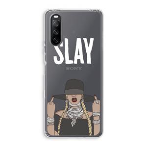 CaseCompany Slay All Day: Sony Xperia 10 III Transparant Hoesje