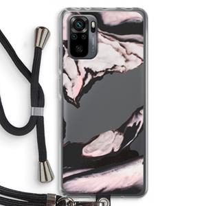 CaseCompany Roze stroom: Xiaomi Redmi Note 10 Pro Transparant Hoesje met koord