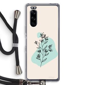 CaseCompany Violets are blue: Sony Xperia 5 Transparant Hoesje met koord