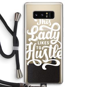CaseCompany Hustle Lady: Samsung Galaxy Note 8 Transparant Hoesje met koord