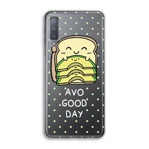 CaseCompany Avo Good Day: Samsung Galaxy A7 (2018) Transparant Hoesje