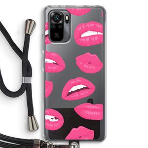 CaseCompany Bite my lip: Xiaomi Redmi Note 10 Pro Transparant Hoesje met koord