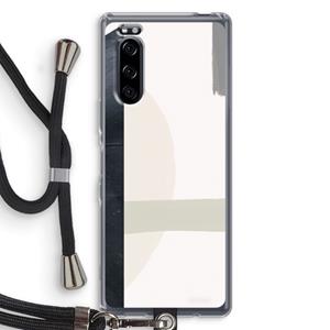 CaseCompany Baca: Sony Xperia 5 Transparant Hoesje met koord